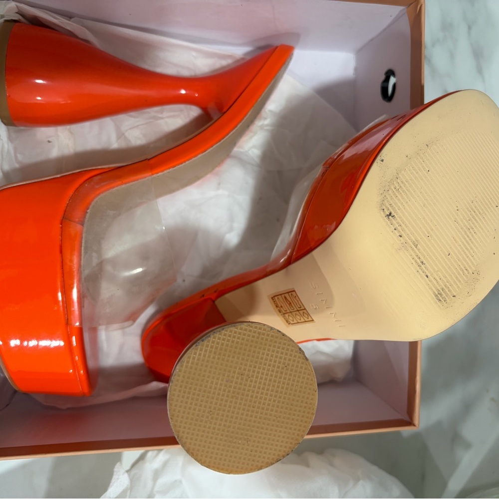 Chic Orange Platform Heels - image 6